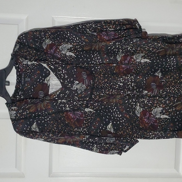 Tribal Femme Ruffle Hem Boho Floral Print Dress Extra Large - Picture 3 of 10